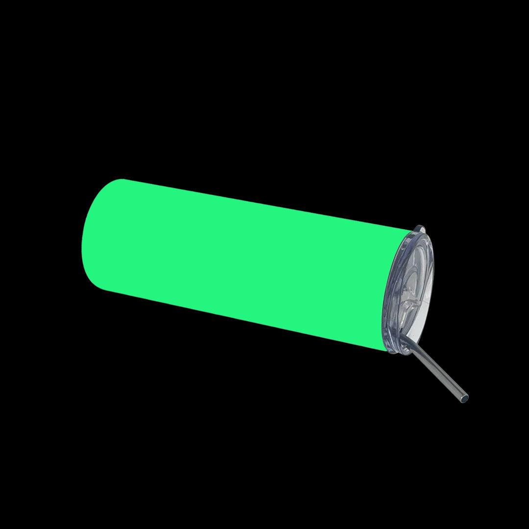 20oz/600ml Sublimation Luminous Stainless Steel Skinny Tumbler (White to Green)