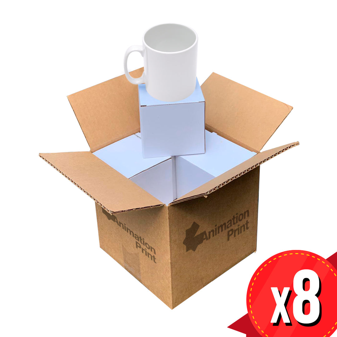 White Mug 11oz For Sublimation x8 Units